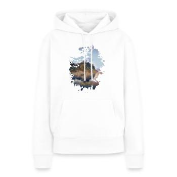 Landschaft - Frauen Premium Bio Hoodie - Weiß - Vorne - Julia (174cm)