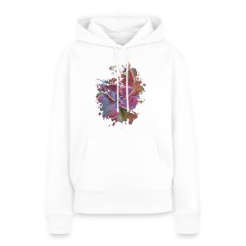 Pflanze - Frauen Premium Bio Hoodie - Weiß - Vorne - Julia (174cm)