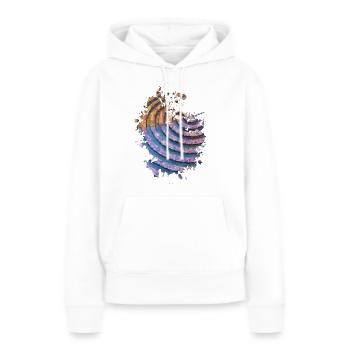 Labyrinth - Frauen Premium Bio Hoodie - Weiß - Vorne - Julia (174cm)