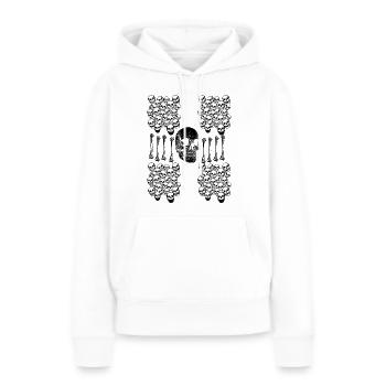 Totenköpfe und Knochen - Frauen Premium Bio Hoodie - Weiß - Vorne - Julia (174cm)