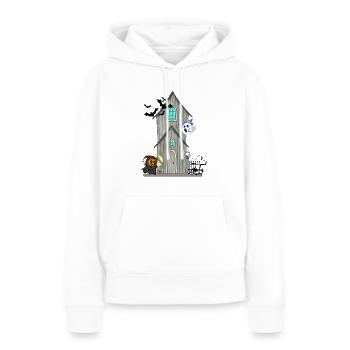 Halloween Spukhaus - Frauen Premium Bio Hoodie - Weiß - Vorne - Julia (174cm)
