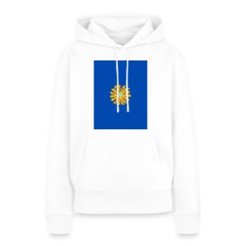 be sunny - Frauen Premium Bio Hoodie - Weiß - Vorne - Julia (174cm)