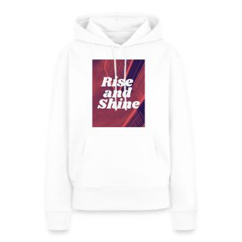 Rise and Shine - Sweat à capuche Premium bio Femme - blanc - Devant - Julia (174cm)