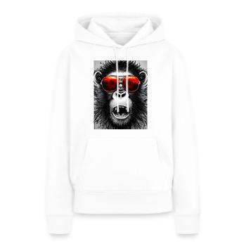 Lunettes de soleil - Sweat à capuche Premium bio Femme - blanc - Devant - Julia (174cm)