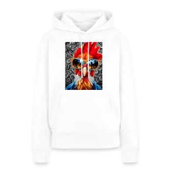 Lunettes de soleil - Sweat à capuche Premium bio Femme - blanc - Devant - Julia (174cm)