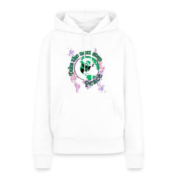 Frieden, Peace - Frauen Premium Bio Hoodie - Weiß - Vorne - Julia (174cm)