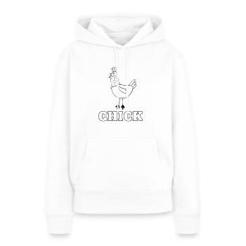 Chick for Chicks - Cute chick T-shirt - Women’s Premium Organic Hoodie - white - Front - Julia (174cm)