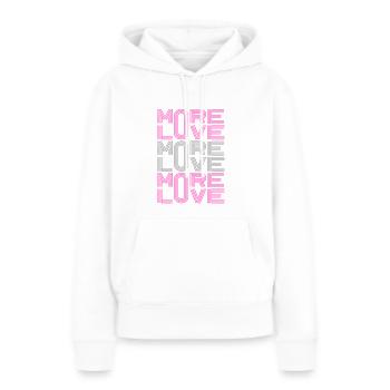 More Love - Frauen Premium Bio Hoodie - Weiß - Vorne - Julia (174cm)