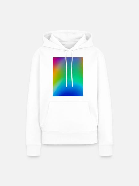 Sommer mit Regenbogenfarben - Frauen Premium Bio Hoodie - Weiß