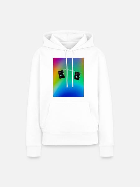 Sommer mit Regenbogenfarben - Frauen Premium Bio Hoodie - Weiß