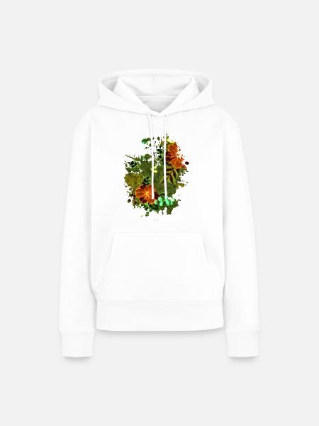 Flower Smash - Frauen Premium Bio Hoodie - Weiß