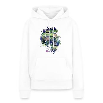Blocks - Frauen Premium Bio Hoodie - Weiß - Vorne - Julia (174cm)
