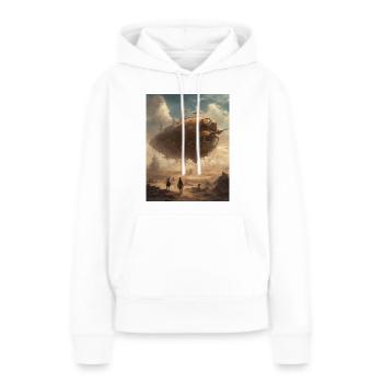 Junk ship over desert - Women’s Premium Organic Hoodie - white - Front - Julia (174cm)