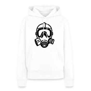 Gasmaske - Frauen Premium Bio Hoodie - Weiß - Vorne - Julia (174cm)