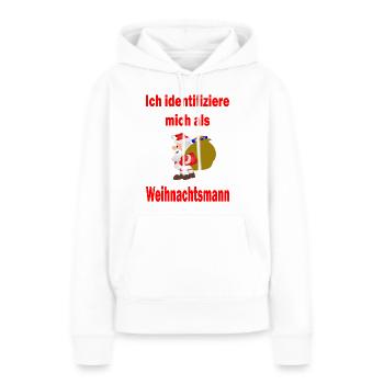 Weihnachtsmann Identität - Version 1 - Frauen Premium Bio Hoodie - Weiß - Vorne - Julia (174cm)