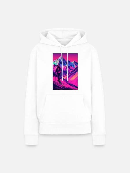 Skifahren - Frauen Premium Bio Hoodie - Weiß
