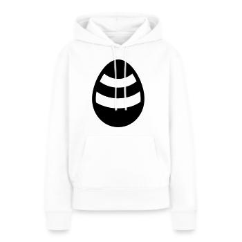 Oeuf - Sweat à capuche Premium bio Femme - blanc - Devant - Julia (174cm)