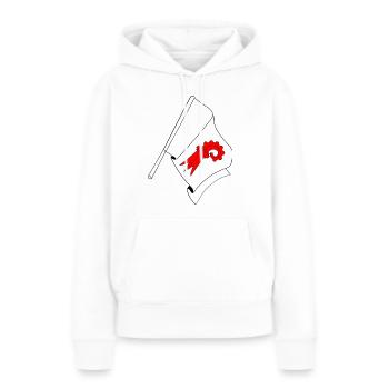 Drapeau Bâle-Campagne Suisse - Sweat à capuche Premium bio Femme - blanc - Devant - Julia (174cm)