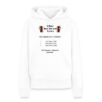 Beer removal service - lustiges Design - Frauen Premium Bio Hoodie - Weiß - Vorne - Julia (174cm)