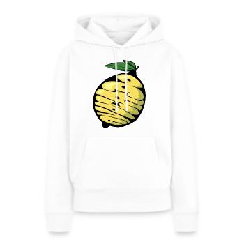 Avocat-Citron Graff - Sweat à capuche Premium bio Femme - blanc - Devant - Julia (174cm)