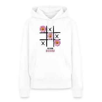 bloom boom flower power - Women’s Premium Organic Hoodie - white - Front - Julia (174cm)