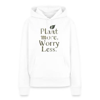 Grüne Gelassenheit - Frauen Premium Bio Hoodie - Weiß - Vorne - Julia (174cm)