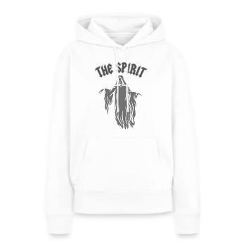 THE SPIRIT - Frauen Premium Bio Hoodie - Weiß - Vorne - Julia (174cm)