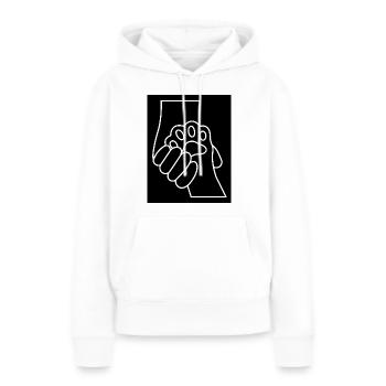 Hundefreund 2 - Frauen Premium Bio Hoodie - Weiß - Vorne - Julia (174cm)