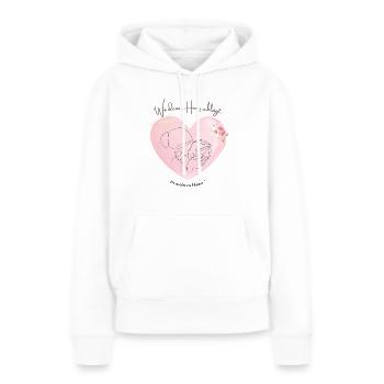 Herzenswärme - für die wundervollste Mama ever - Frauen Premium Bio Hoodie - Weiß - Vorne - Julia (174cm)