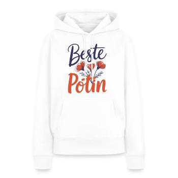 Frankenwaldshirts - Beste Potin - Frauen Premium Bio Hoodie - Weiß - Vorne - Julia (174cm)