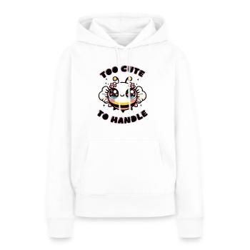 Trop mignon pour être manipulé - Sweat à capuche Premium bio Femme - blanc - Devant - Julia (174cm)