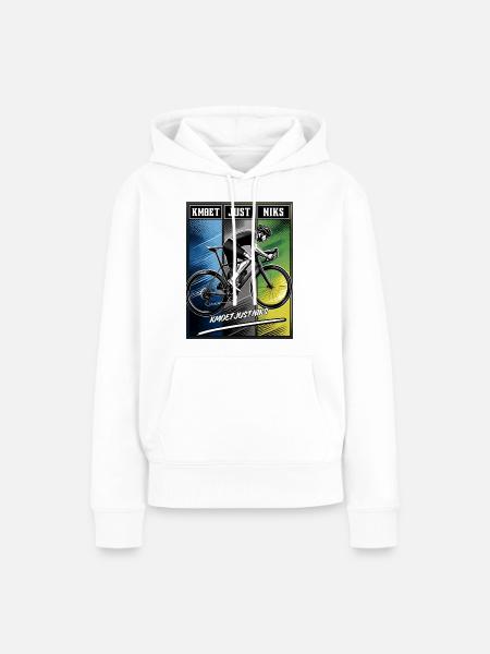 Drei-Panel-Radfahrer Just Nothing - Frauen Premium Bio Hoodie - Weiß