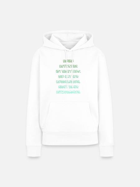 Motivation Graffiti: Bleib dran - Frauen Premium Bio Hoodie - Weiß