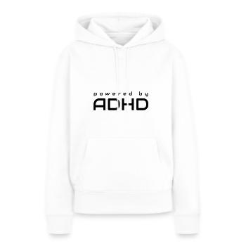 Alimenté par le TDAH - Sweat à capuche Premium bio Femme - blanc - Devant - Julia (174cm)