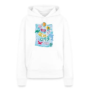 Play-Doh Animaux Marins Keep Our Seas Litter Free - Sweat à capuche Premium bio Femme - blanc - Devant - Julia (174cm)