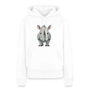 Rhinoceros - Women’s Premium Organic Hoodie - white - Front - Julia (174cm)