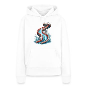 Toboggan aquatique - Sweat à capuche Premium bio Femme - blanc - Devant - Julia (174cm)