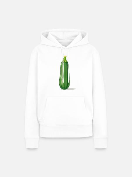 Zucchini - Frauen Premium Bio Hoodie - Weiß