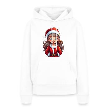 Santa Claus (a woman as Santa Claus) - Women’s Premium Organic Hoodie - white - Front - Julia (174cm)
