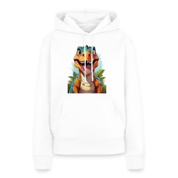 Tyrannosaurus Rex - Frauen Premium Bio Hoodie - Weiß - Vorne - Julia (174cm)