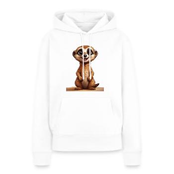 Niedliches Erdmännchen - Frauen Premium Bio Hoodie - Weiß - Vorne - Julia (174cm)