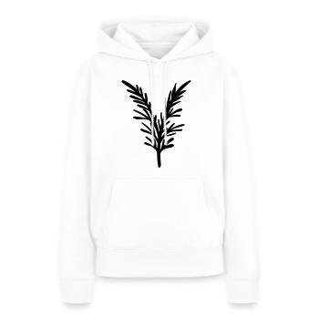 fleur sauvage simple - Sweat à capuche Premium bio Femme - blanc - Devant - Julia (174cm)