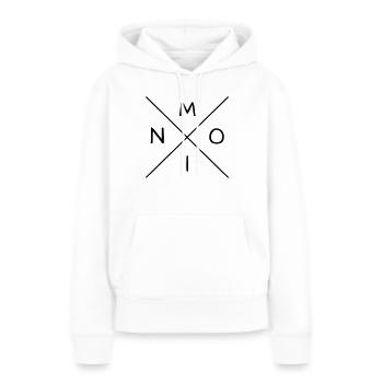 Moin - Sweat à capuche Premium bio Femme - blanc - Devant - Julia (174cm)