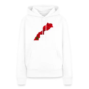 MAROKKO - Frauen Premium Bio Hoodie - Weiß - Vorne - Julia (174cm)