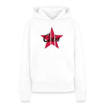 Cuba - Sweat à capuche Premium bio Femme - blanc - Devant - Julia (174cm)
