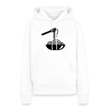 Nouille - Sweat à capuche Premium bio Femme - blanc - Devant - Julia (174cm)