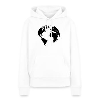Terre - Sweat à capuche Premium bio Femme - blanc - Devant - Julia (174cm)