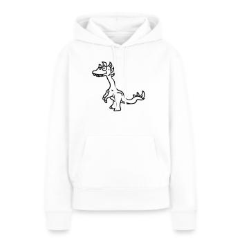 Dangereuses Raptor carnivore Dino - Sweat à capuche Premium bio Femme - blanc - Devant - Julia (174cm)