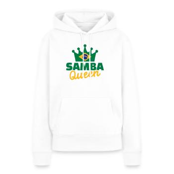 Samba - Sweat à capuche Premium bio Femme - blanc - Devant - Julia (174cm)