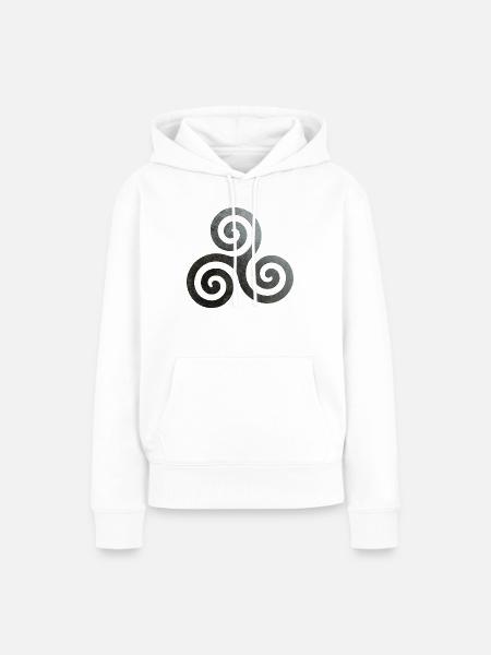 Triskele - Frauen Premium Bio Hoodie - Weiß